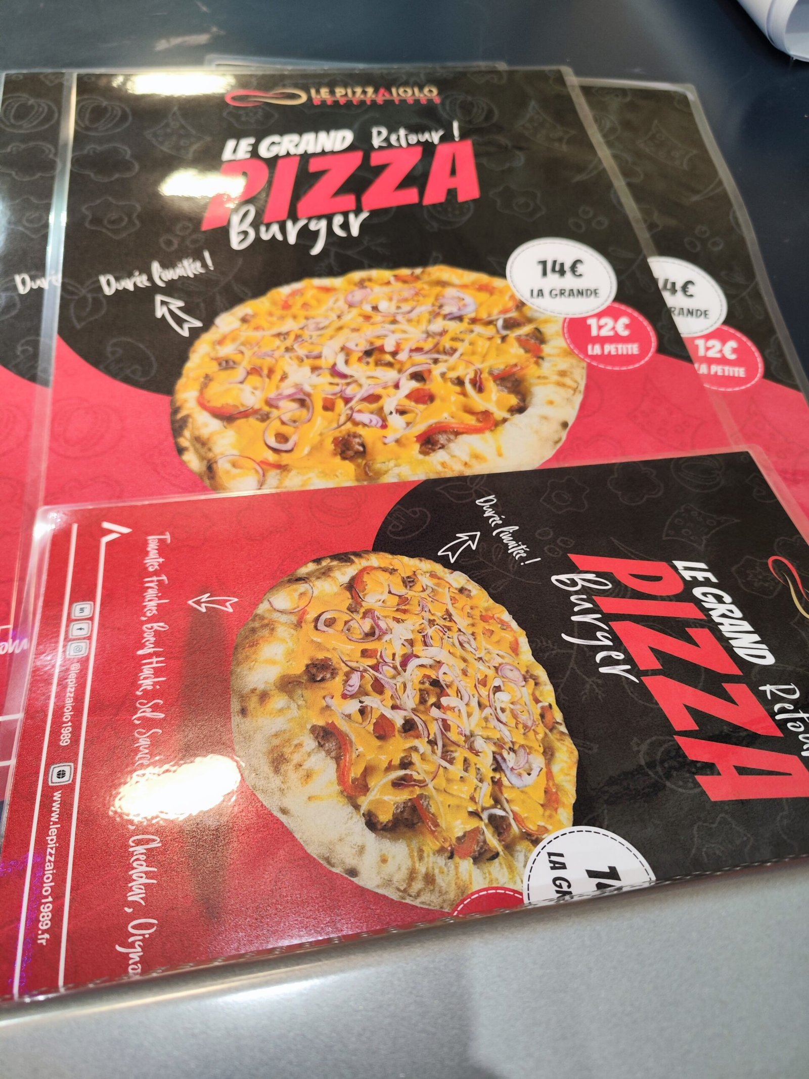 Un support réalisé pour Le Pizzaiolo 1989
